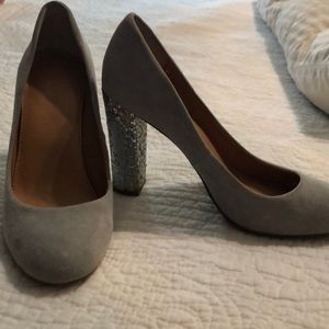 Jcrew size 6 velvet/ sparkle heels